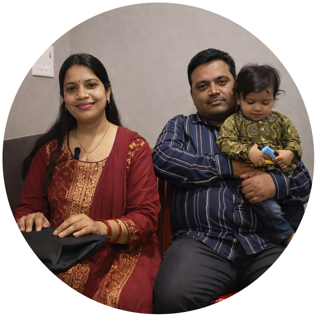 Parents from Jharkhand, India