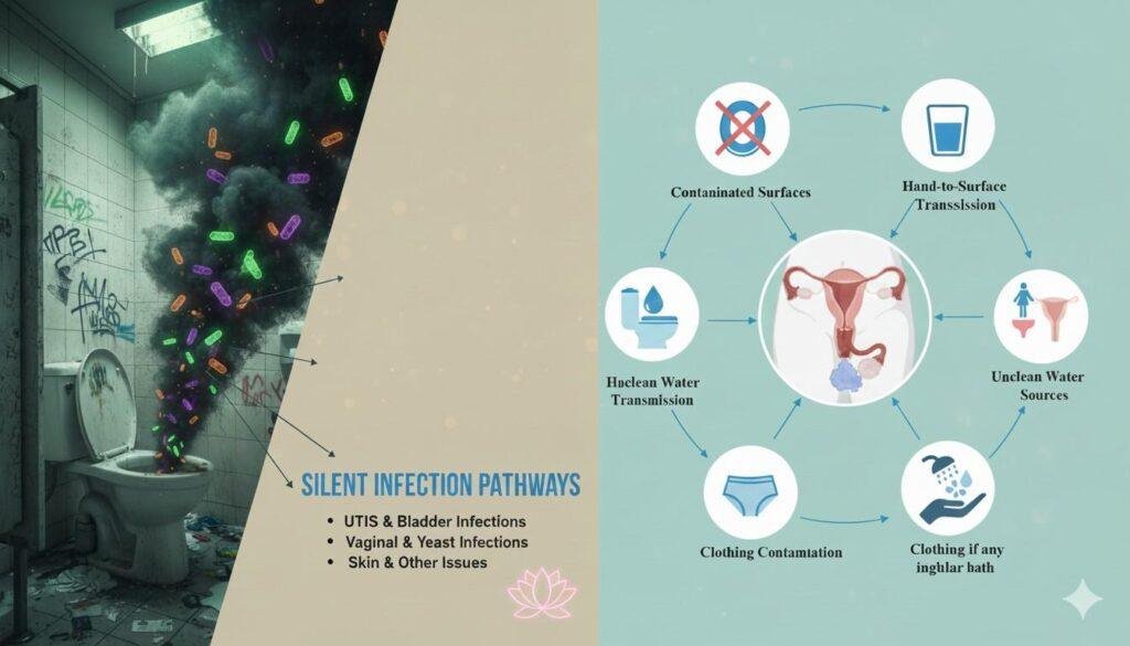 Silent Infection that can be triggered by Unclean Washrooms